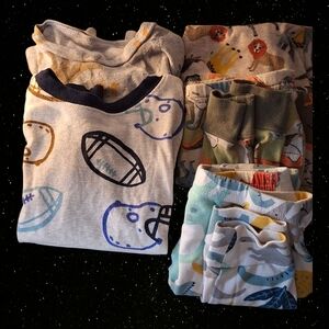 Kids' Sports and Animal Print Pajama Mixed Pieces. 3t